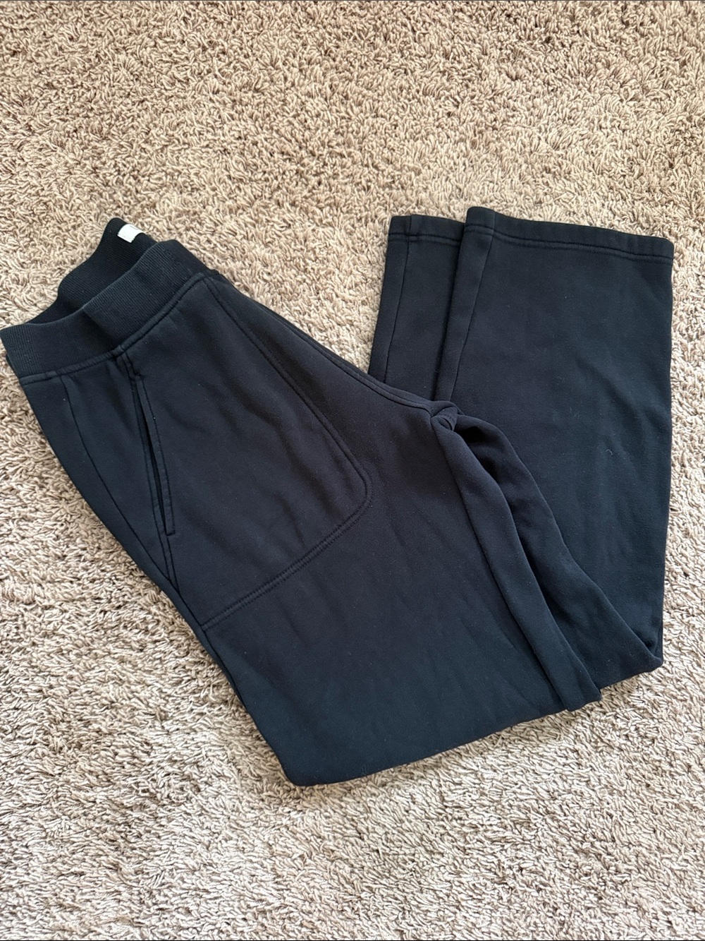 UGG Men's Black Knit Jogger Pants with Zip Pockets